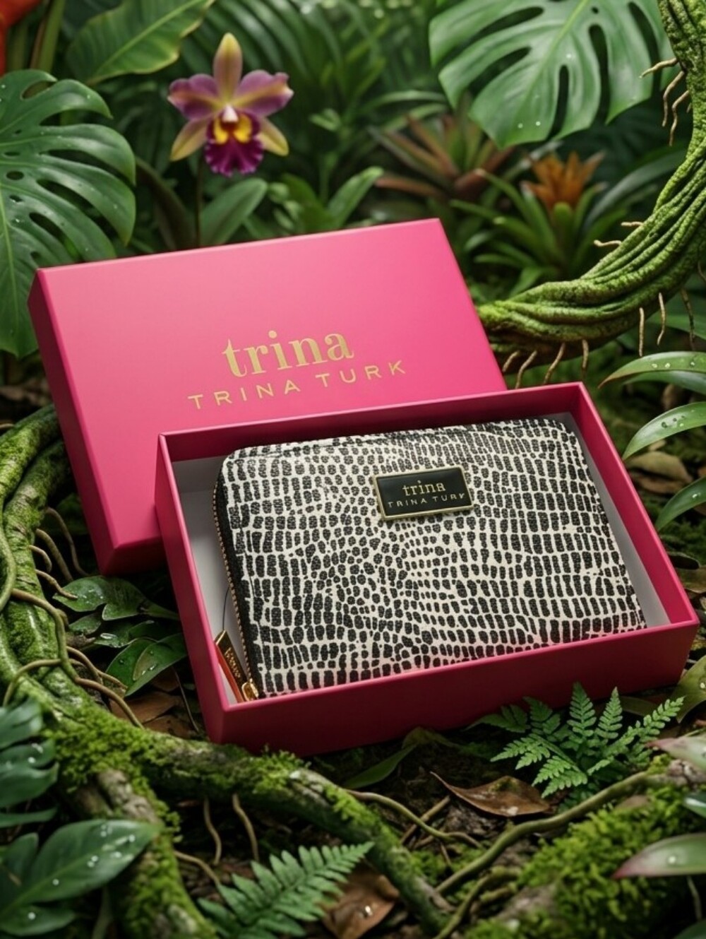 Trina Turk Textured Zip Wallet - NWT